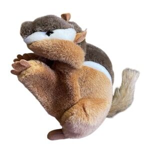 Vintage Folkmanis FolkTails 9" CHIPMUNK Squirrel Hand Puppet Stuffed Plush